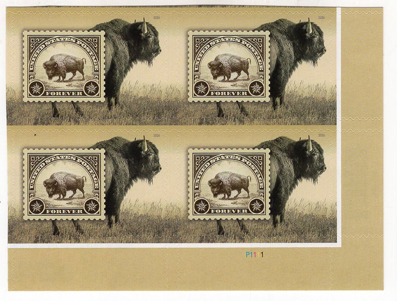 U.S. #6099 American Bison, PNB 4