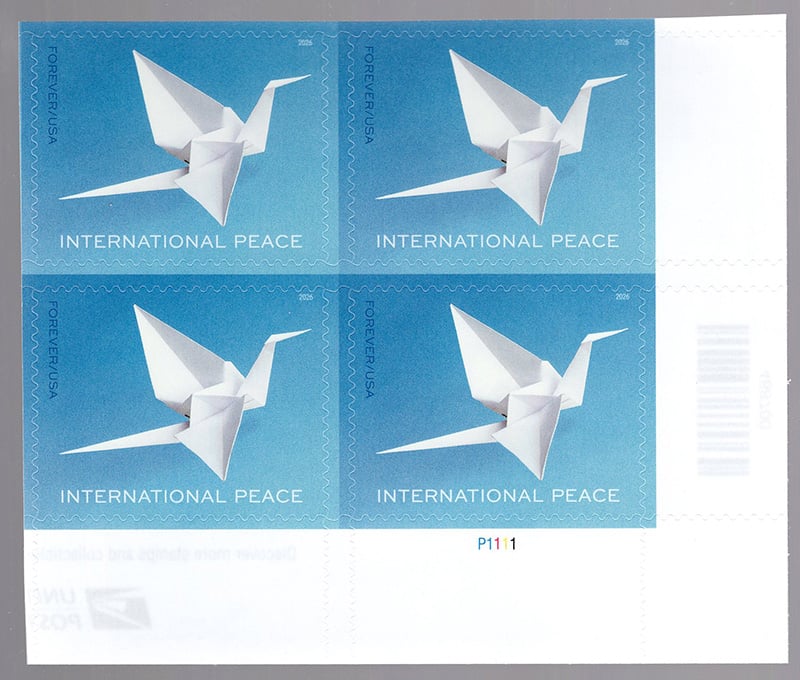 U.S. #6104 International Peace, PNB 4