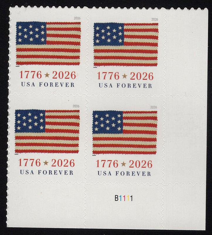 U.S. #6107 US Flag 2026 BCA, PNB 4