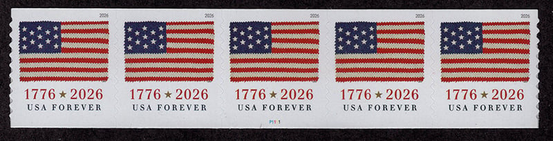 U.S. #6109 US Flag 2026 APU Coil, PNC of 5