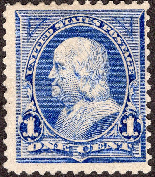 U.S. #247 1c Franklin, Blue Mint