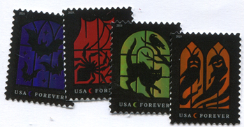 U.S. #5420-23 Halloween, 4 Singles