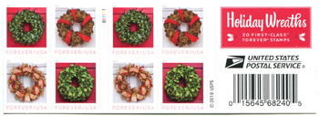 U.S. #5427b Holiday Wreaths Booklet of 20