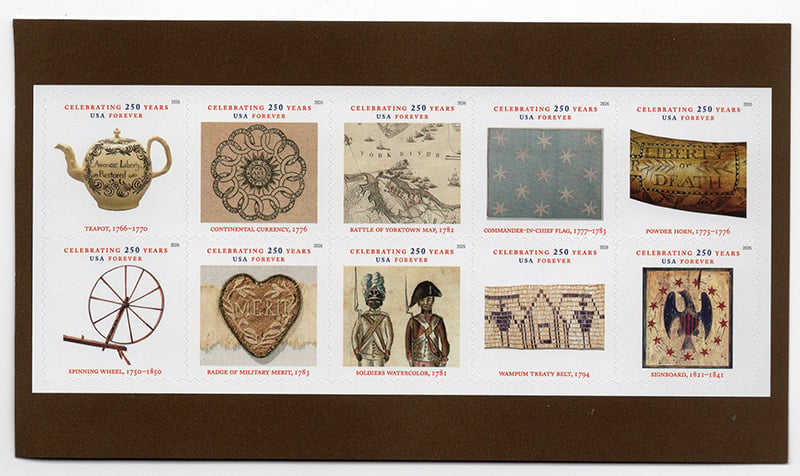 U.S. #6096a Treasures of the Revolutionary Era,  Strip of 10