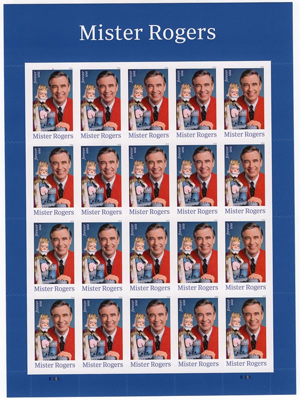 U.S. #6097 Mister Rogers, Pane of 20