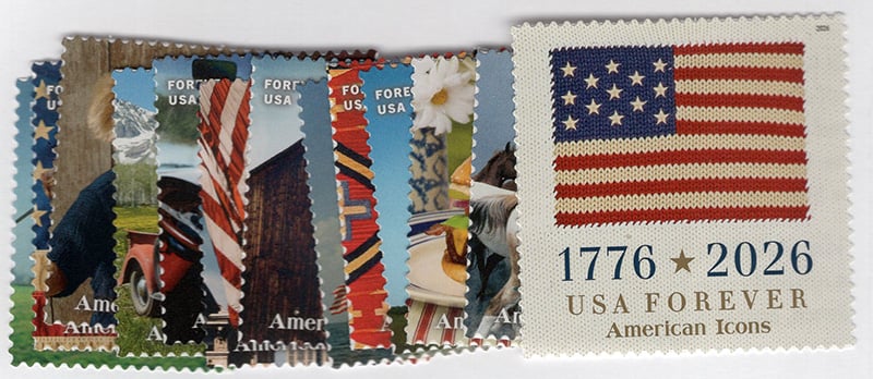 U.S. #6106a-m American Icons, 13 Singles