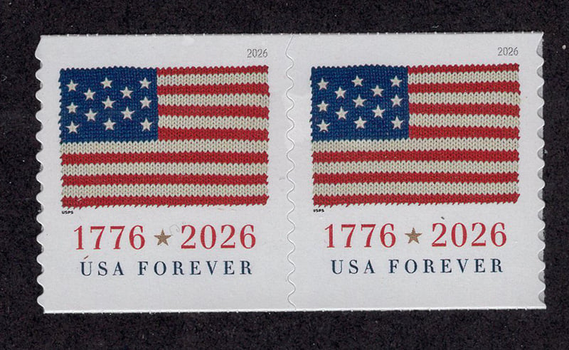 U.S. #6108 US Flag 2026 BCA Coil Pair