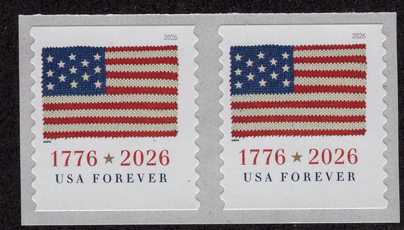 U.S. #6110 US Flag 2026 Pair Coil (from BCA coil of 3000)