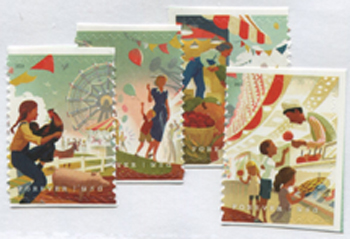 U.S. #5401-04 State and County Fairs, 4 Singles