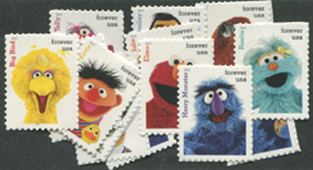 U.S. #5394a-p Sesame Street, 16 Singles
