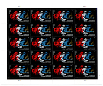 U.S. #5316 First Responders Pane of 20