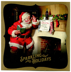 U.S. #5336 Sparkling Santa 2018 Souvenir Sheet