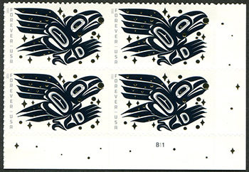 U.S. #5620 Raven Story PNB of 4