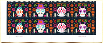 U.S. #5643a Day of the Dead PNB of 8