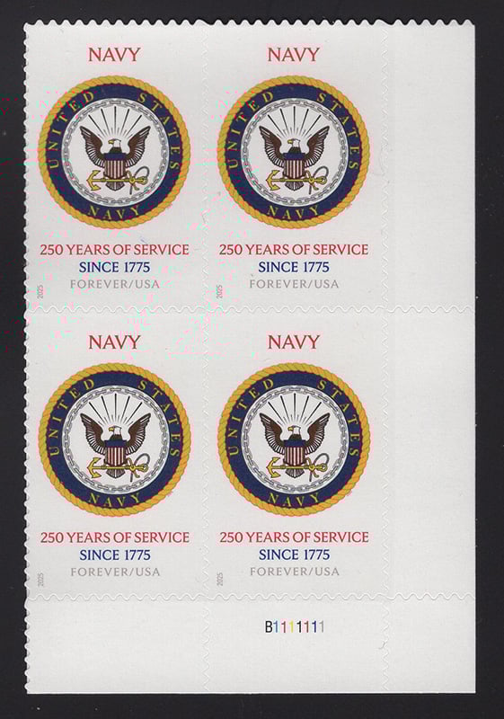 U.S. #6004 U.S. Navy 250th, PNB4