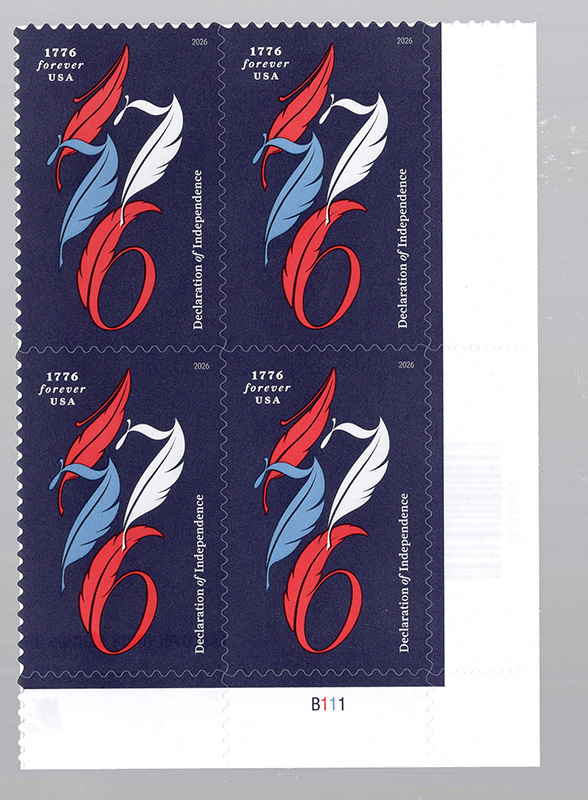 U.S. #6114 Declaration of Independence, PNB 4