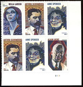 U.S. #5474a Harlem Renaissance PNB of 6