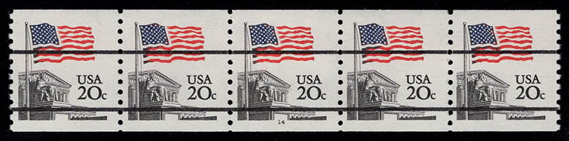 U.S. #1895b Flag Over Supreme Court PNC(5) Pl# 14