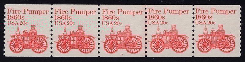 U.S. #1908 Fire Pumper 1860s PNC-5 Pl# 7