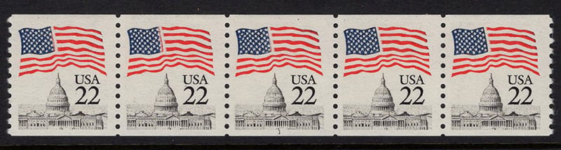 U.S. #2115a 22c Flag Over Capitol PNC(5) #1