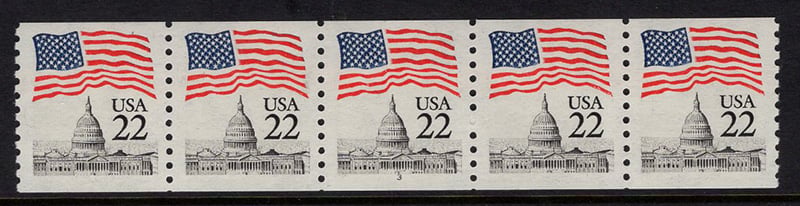U.S. #2115a 22c Flag Over Capitol PNC(5) #3