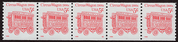 U.S. #2452D Circus Wagon 1900s PNC-5