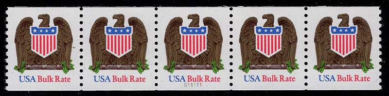 U.S. #2604 USA Bulk Rate Eagle PNC(5)