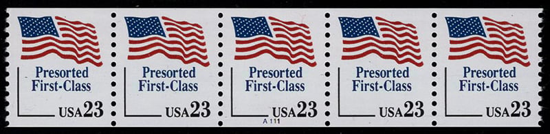 U.S. #2605 23c Flag Presort First Classl PNC(5)