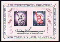 U.S.  #1075 FIPEX Souvenir Sheet