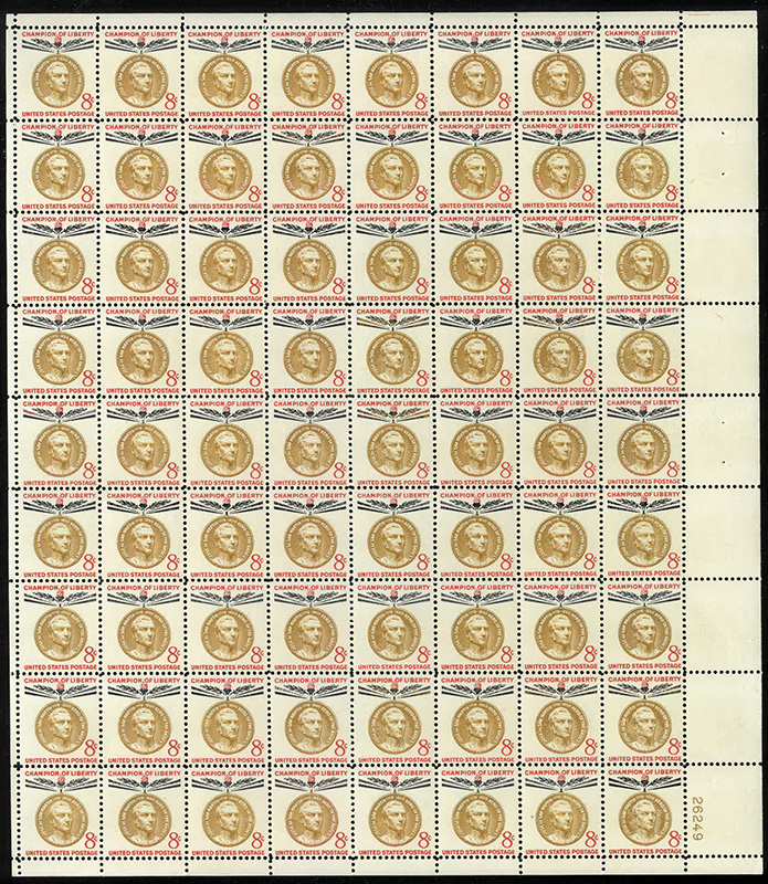 U.S. #1126 San Martin 8c Pane of 72
