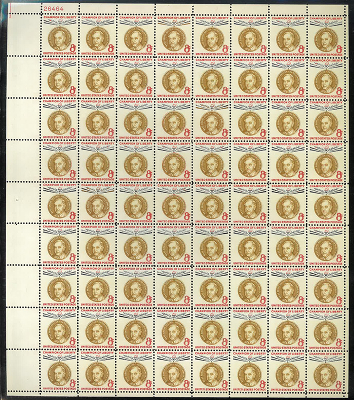 U.S. #1137 Reuter 8c Pane of 72