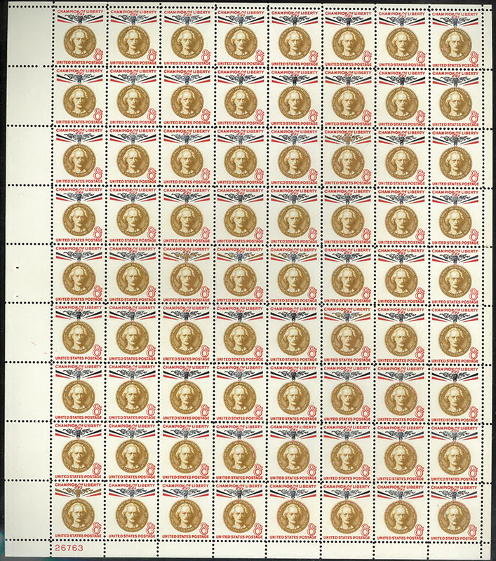 U.S. #1160 Paderewski 8c Pane of 72