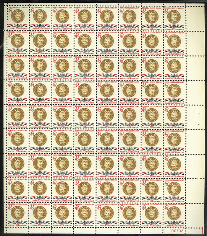 U.S. #1169 Garibaldi 8c Pane of 72