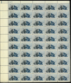 U.S. #1180 Gettysburg Pane of 50