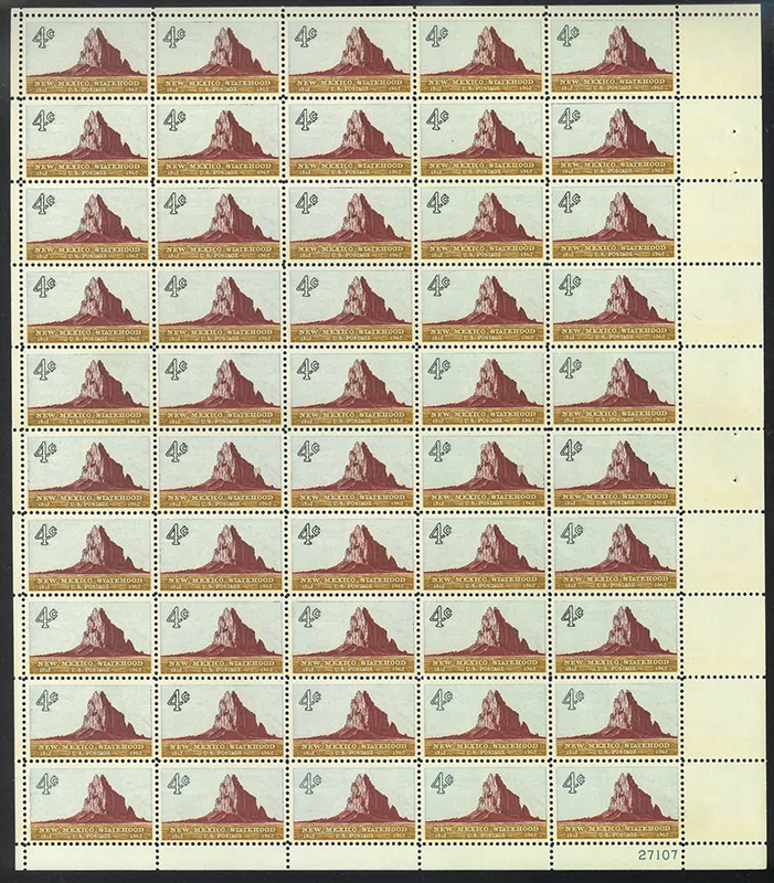 U.S. #1191 New Mexico Statehood Pane of 50