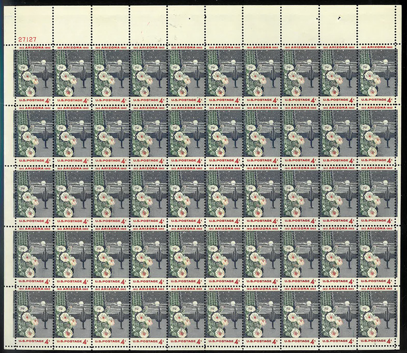 U.S. #1192 Arizona Statehood Pane of 50