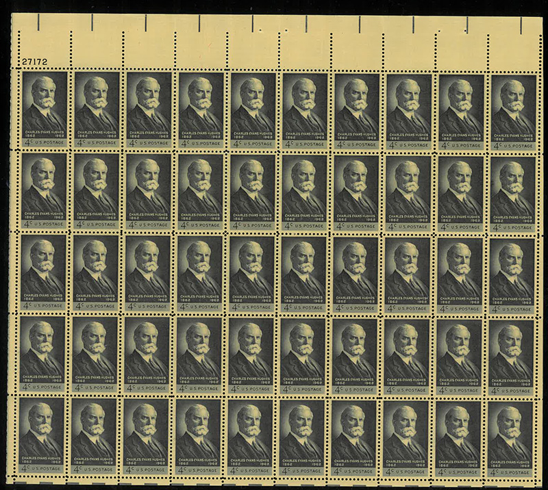 U.S. #1195 Charles Evans Hughes Pane of 50