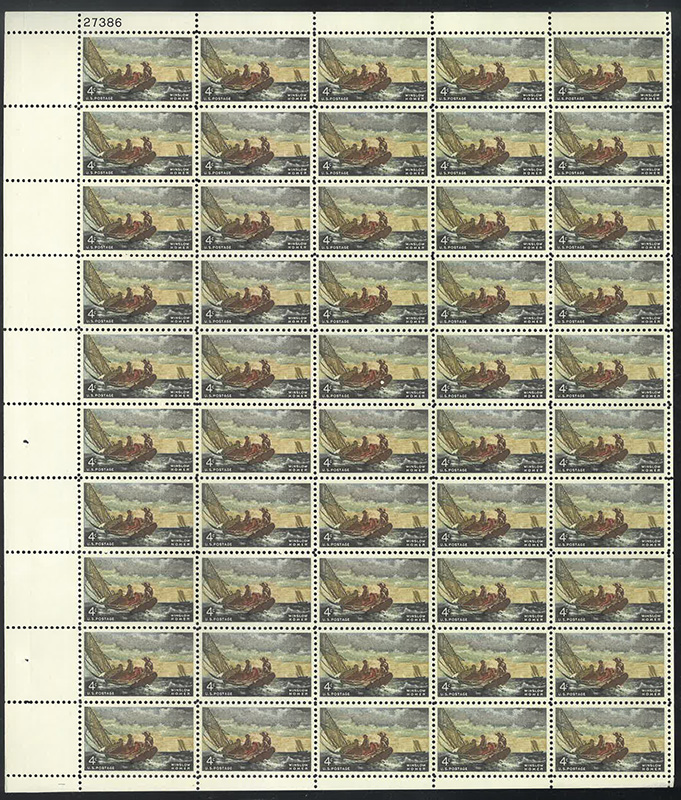 U.S. #1207 Winslow Homer, Artist Pane of 50