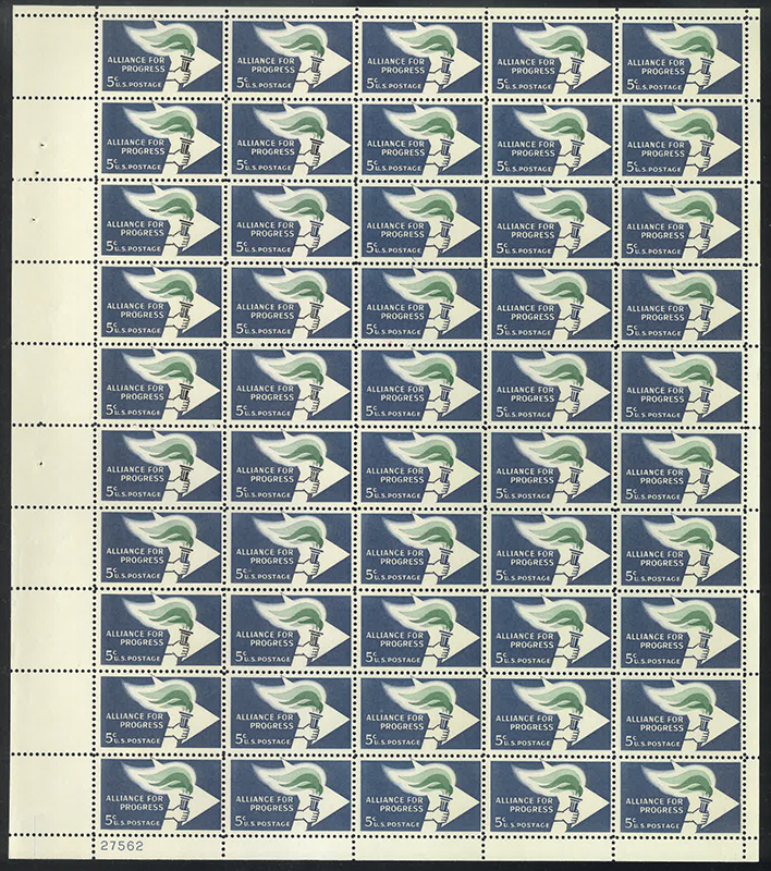 U.S. #1234 Alliance for Progress Pane of 50