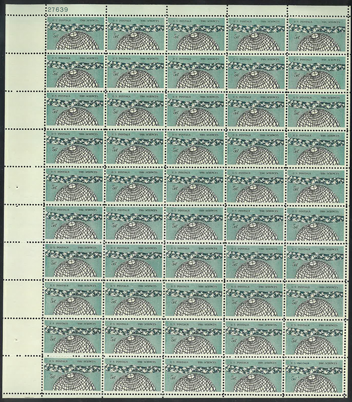 U.S. #1237 National Academy of Science pane of 50