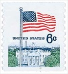 U.S. #1338A Flag and White House, 6c Perf. 10 Vertical Coil MNH