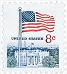 U.S. #1338F 8c Flag and White House, Perf. 11x101/2 MNH