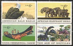 U.S. #1390a Natural History Block of 4 MNH