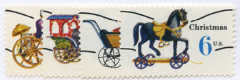 U.S. #1415a-18c Christmas Toys Precancel, 4 Singles MNH
