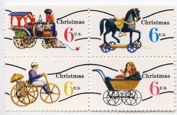 U.S. #1418c Toys (Precancel) Block of 4 MNH
