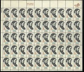 U.S. #1446 Sidney Lanier Pane of 50