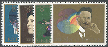 U.S. #1484-87 American Arts, 4 Singles MNH
