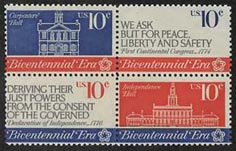 U.S. #1546a 1st Continental Congress Block of 4 MNH
