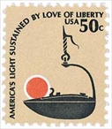 U.S. #1608 50c Iron Betty Lamp MNH