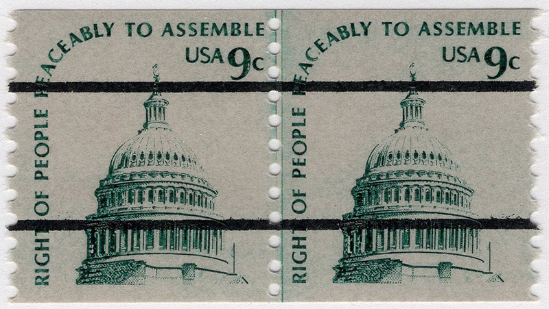 U.S. #1616d Line Pair
